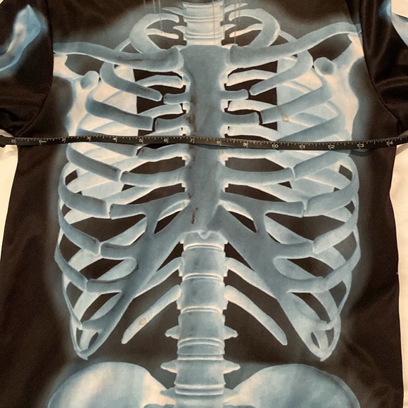 Hyde & Eek skeleton youth costume onesie with hands and mask - Picture 7 of 10